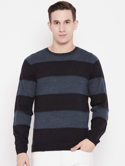 

OVS Men Black & Blue Striped Pullover