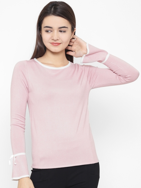 

OVS Women Pink Solid Pullover