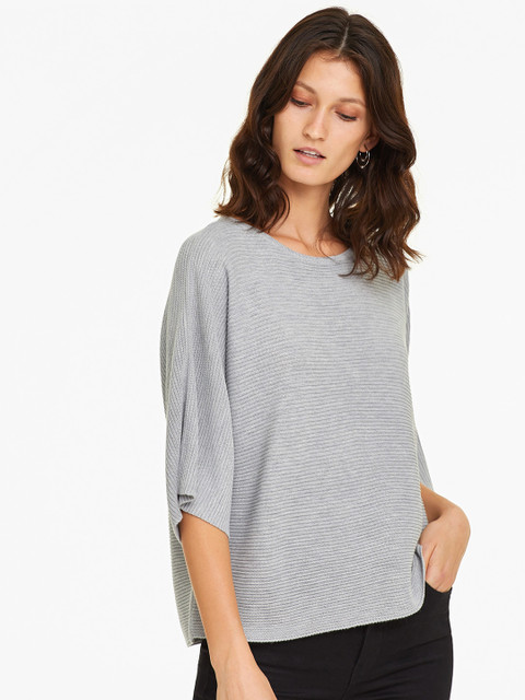 

OVS Women Grey Ribbed Pullover