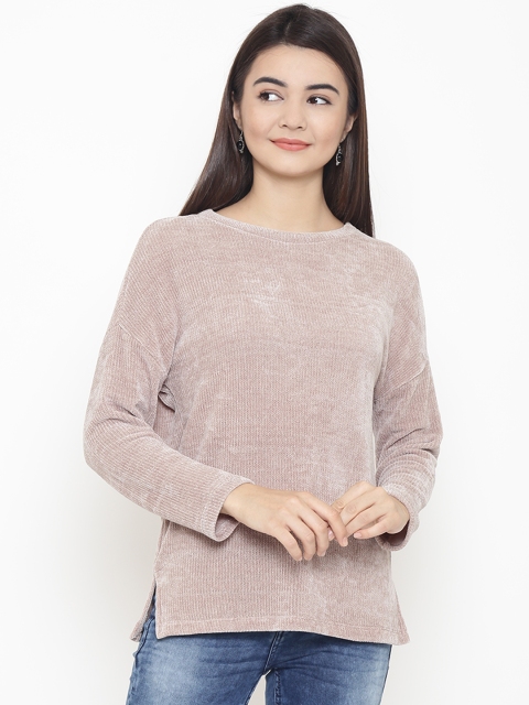 

OVS Women Beige Solid Pullover