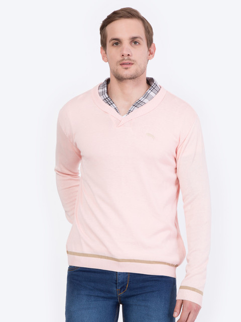 

JUMP USA Men Pink Solid Pullover