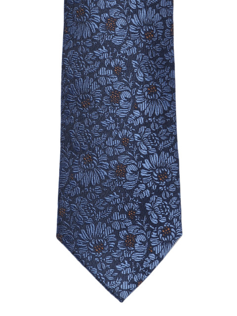 

Louis Philippe Blue Woven Design Broad Tie