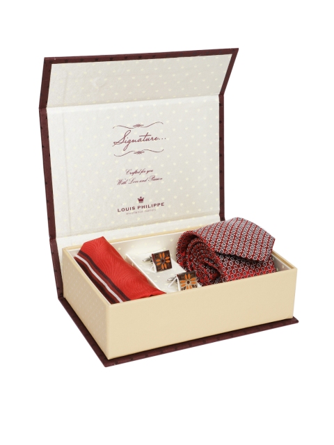 

Louis Philippe Men Red Accessory Gift Set