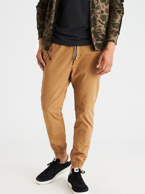 

AMERICAN EAGLE OUTFITTERS Men Khaki Regular Fit Solid Joggers