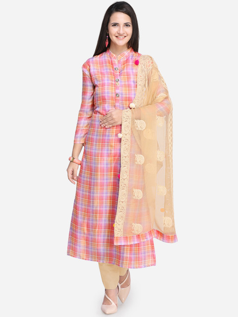 

Rajnandini Multicoloured Cotton Blend Unstitched Dress Material, Multi