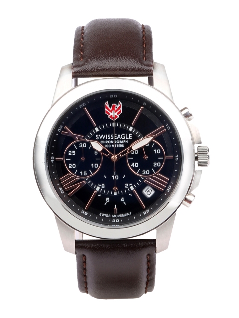 

Swiss Eagle Men Silver-Toned Analogue Watch SE-9106-03