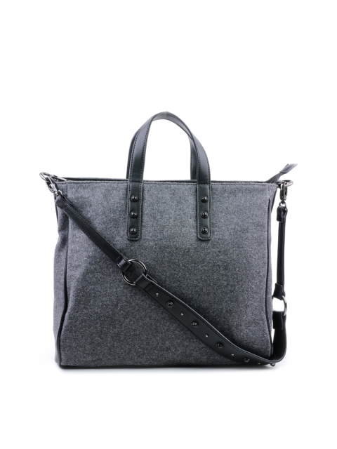 

London Rag Grey Self Design Shoulder Bag