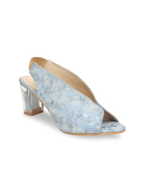 

VALIOSAA Women Blue Printed Peep Toes