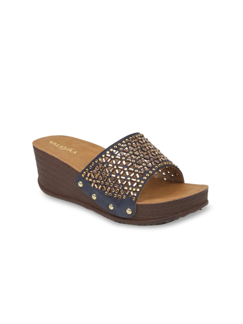 

VALIOSAA Women Navy Blue Embellished Heels