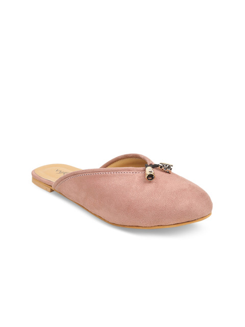 

VALIOSAA Women Dusty Pink Solid Mules