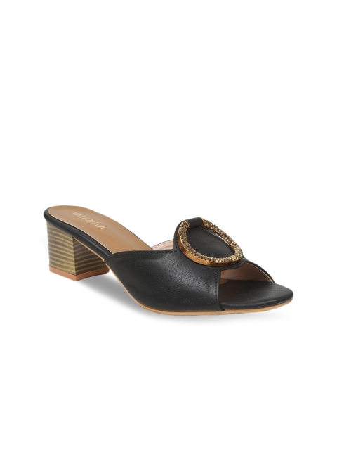 

VALIOSAA Women Black Solid Heels