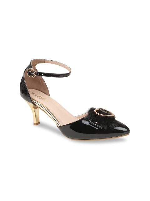 

VALIOSAA Women Black Solid Heels
