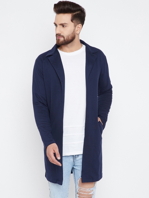 

FUGAZEE Navy Blue Solid Open Front Shrug
