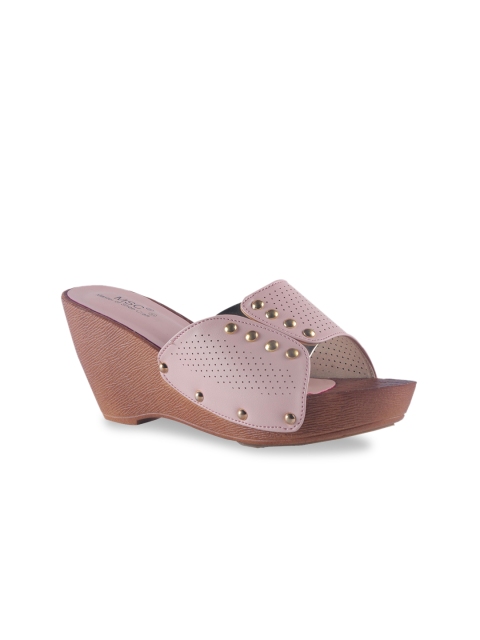 

MSC Women Pink Solid Sandals