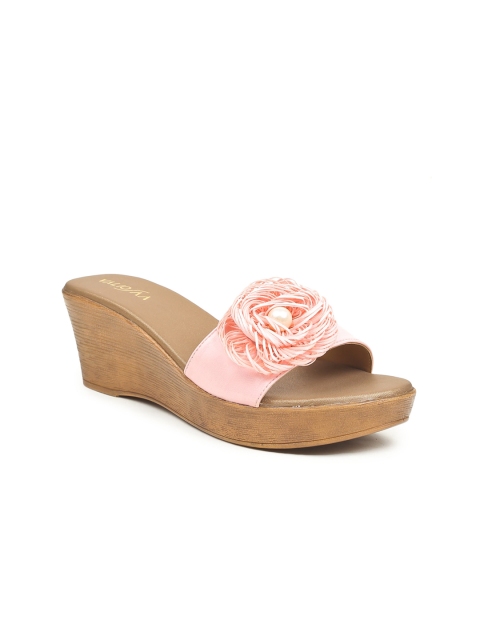 

VALIOSAA Women Pink Solid Sandals