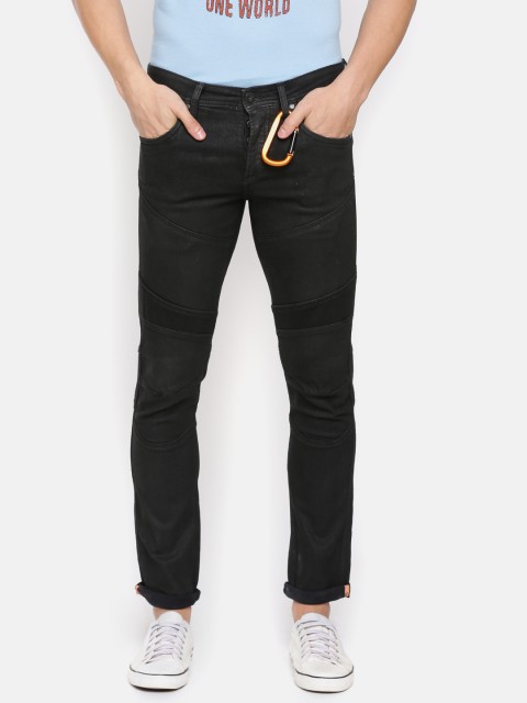 

Jack & Jones Men Black Slim Fit Low-Rise Clean Look Stretchable Jeans