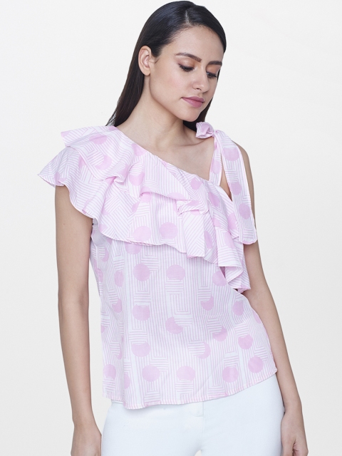 

AND Women Pink Printed Top