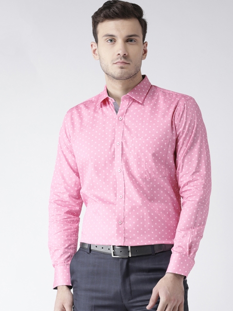 

TABARD Men Pink Slim Fit Printed Formal Shirt