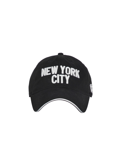 

Sportigoo Men Black & White Solid Baseball Cap