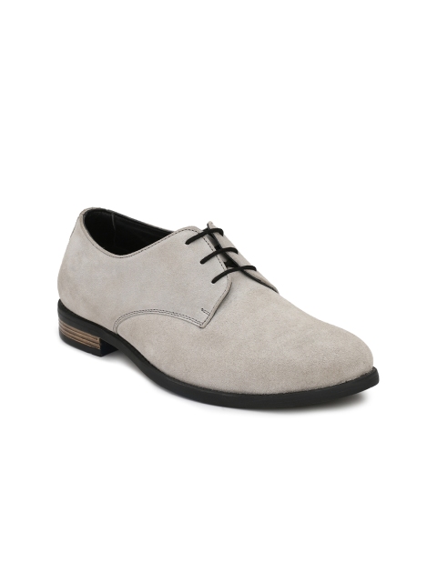 

SADDLE & BARNES Men Grey Formal Leather Derbys