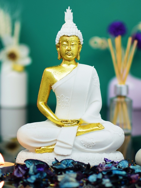 

Archies Gold-Toned & White Buddha Showpiece