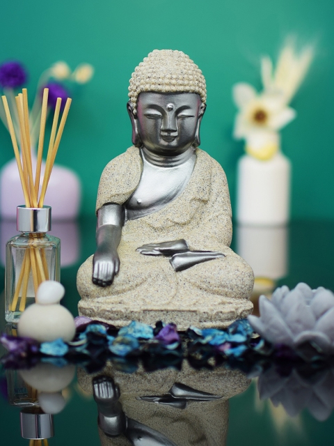 

Archies Grey & Beige Buddha Showpiece
