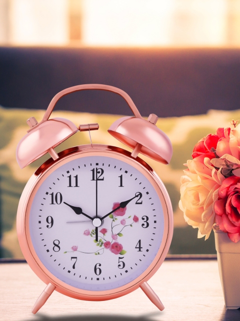 

Archies White Round Solid Analogue Alarm Clock