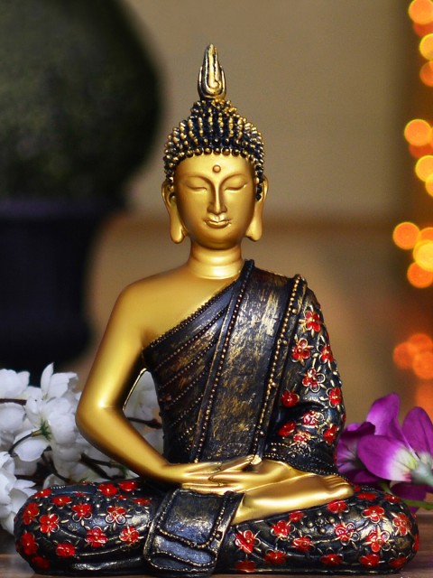 

Archies Gold-Toned & Multicoloured Buddha Showpiece