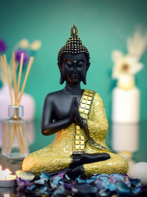 

Archies Black & Gold-Toned Buddha Showpiece