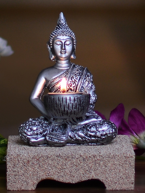 

Archies Silver-Toned Buddha Showpiece