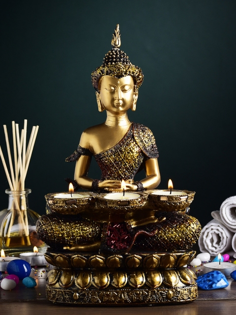 

Archies Gold-Toned & Multicoloured Buddha Showpiece