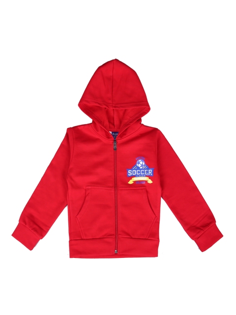 

SWEET ANGEL Kids Red Solid Hooded Sweatshirt