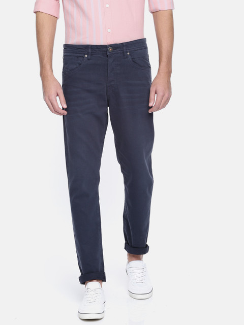 

Jack & Jones Men Navy Glenn Slim Fit Mid-Rise Clean Look Stretchable Jeans, Navy blue