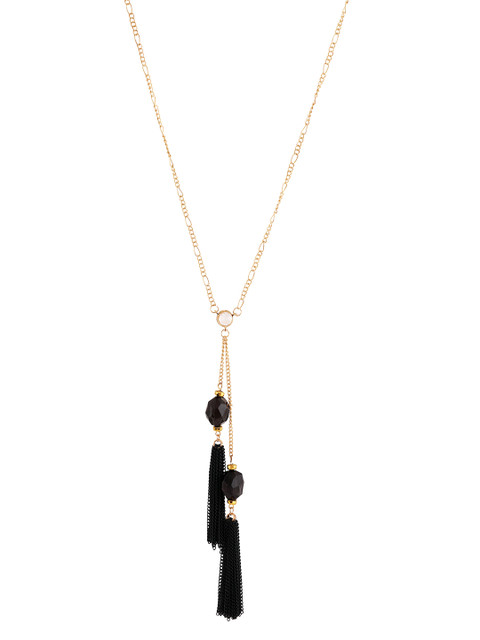 

Kazo Black Alloy Gold-Plated Chain