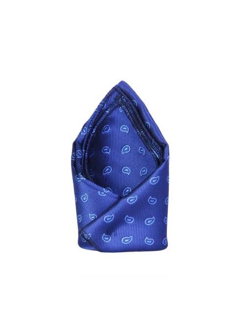 

Tossido Men Blue Woven Design Pocket Square
