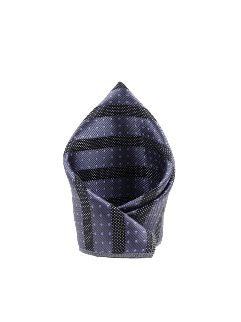 

Tossido Men Grey & Blue Woven Design Pocket Square