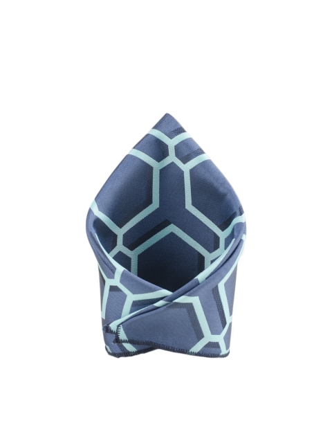 

Tossido Men Blue Woven Design Pocket Square