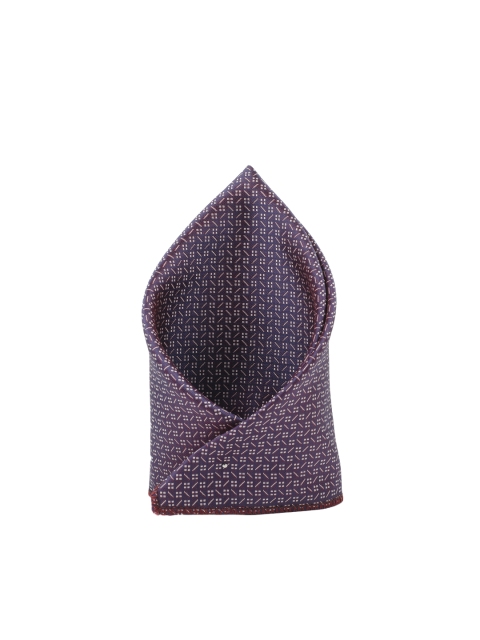 

Tossido Men Purple Woven Design Pocket Square