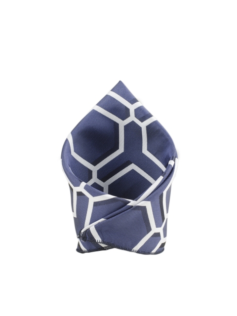 

Tossido Men Blue Woven Design Pocket Square