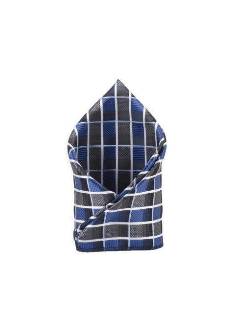 

Tossido Men Blue & Grey Woven Design Pocket Square