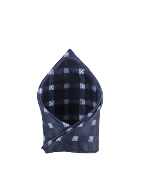 

Tossido Men Blue Woven Design Pocket Square