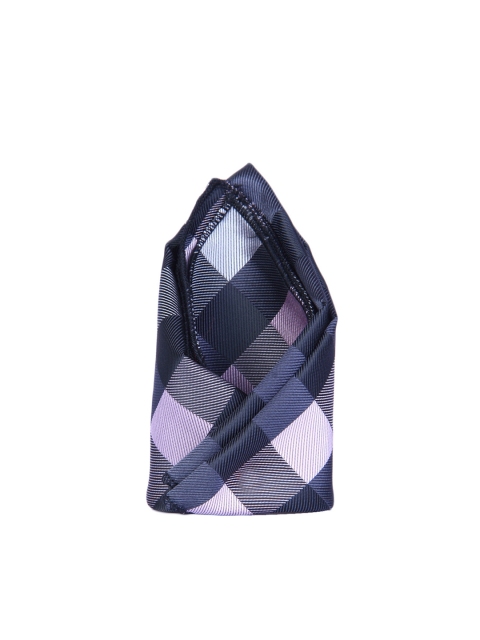 

Tossido Men Purple & Blue Checked Pocket Square