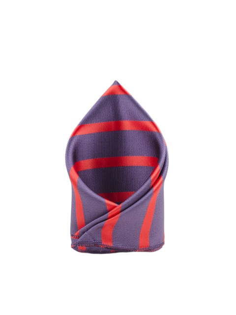 

Tossido Men Purple & Red Woven Design Pocket Square