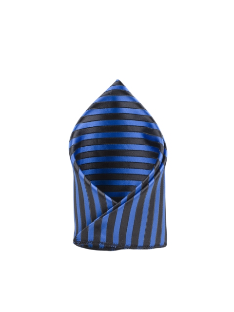 

Tossido Men Blue & Black Woven Design Pocket Square