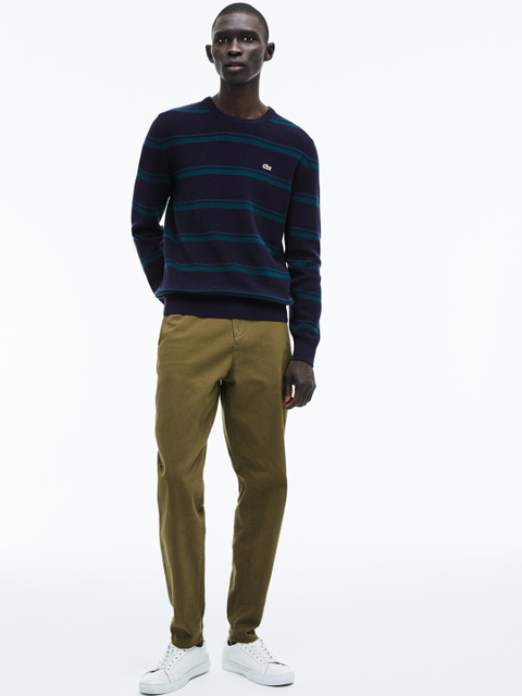 

Lacoste Men Blue Striped Pullover