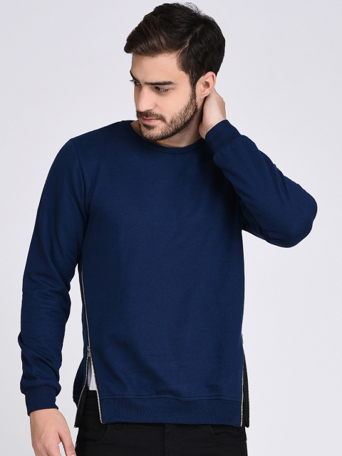

Rigo Men Navy Blue Solid Sweatshirt