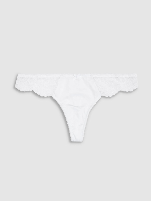

next Women White Solid Thong 5057823639318