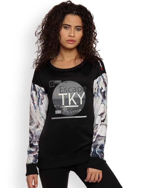 

PERF Women Black Printed Sweatshirt