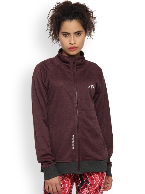 

PERF Women Brown Solid Sporty Jacket