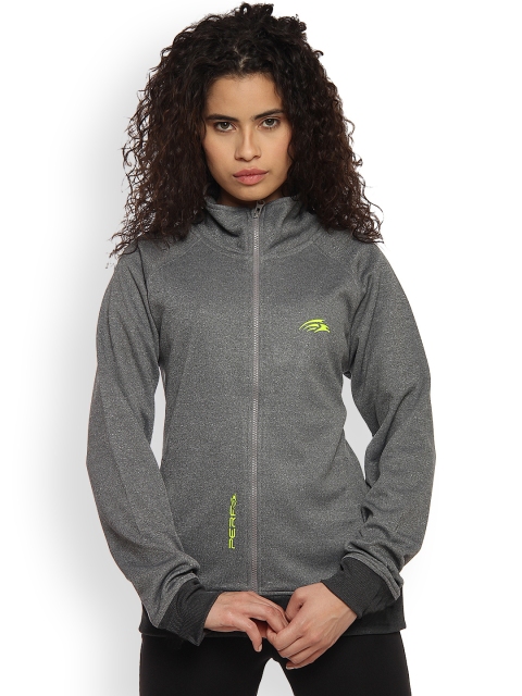 

PERF Women Grey Self Design Sporty Jacket